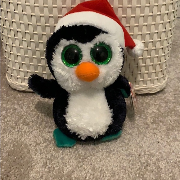 christmas penguin beanie baby